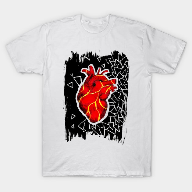 Broken Heart T-Shirt by guilhermegarcia